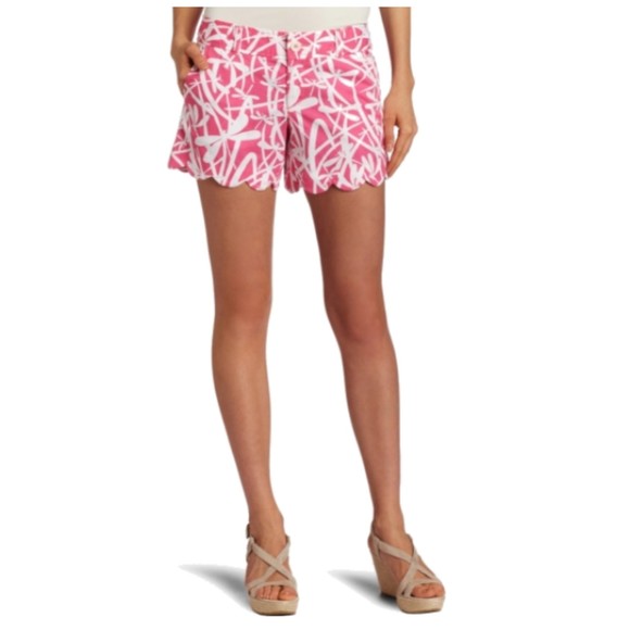 Lilly Pulitzer Pants - LILLY PULITZER The Buttercup White Pink Pockets Shorts